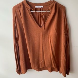 Lush Burnt Orange Blouse